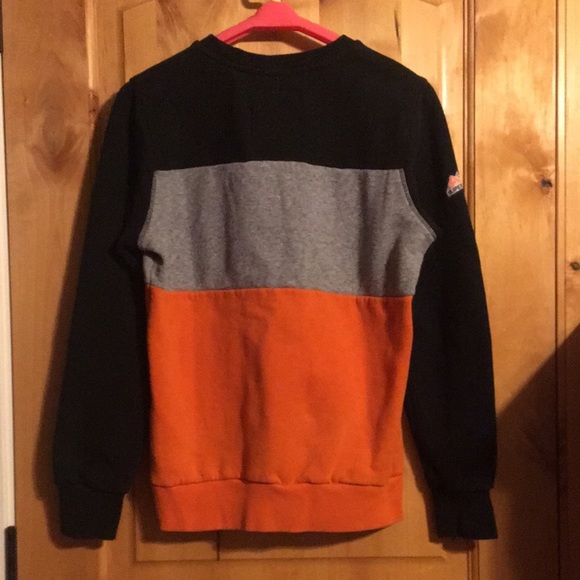 SUPERDRY Triple Drop Color Block Logo Crew Sweatshirt EUC Men's S - Picture 5 of 12